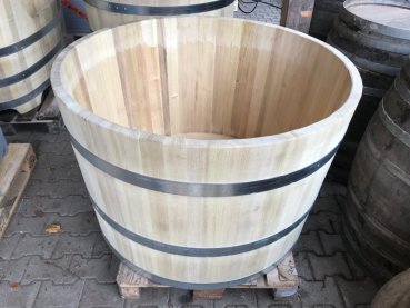 Holztrog aus Hartholz (Akazie / Eiche) 520Liter Wasserfass Gartenfass